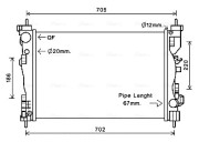 ALA2119 Chladič, chlazení motoru AVA QUALITY COOLING