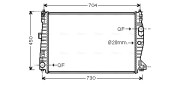 ALA2132 Chladič, chlazení motoru AVA QUALITY COOLING