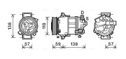 ALAK133 Kompresor, klimatizace AVA QUALITY COOLING