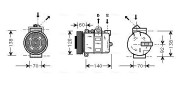 AUAK050 Kompresor, klimatizace AVA QUALITY COOLING