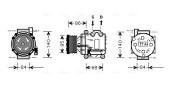 AUAK157 Kompresor, klimatizace AVA QUALITY COOLING