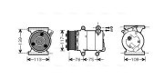 AUAK185 Kompresor, klimatizace AVA QUALITY COOLING