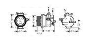 AUAK188 Kompresor, klimatizace AVA QUALITY COOLING