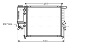 BW2125 Chladič, chlazení motoru AVA QUALITY COOLING