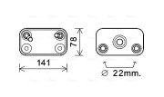 BW3406 Chladič oleje, automatická převodovka AVA QUALITY COOLING