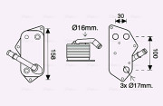 BW3558 Olejový chladič, motorový olej AVA QUALITY COOLING