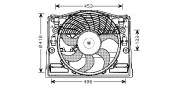 BW7513 Větrák, chlazení motoru AVA QUALITY COOLING