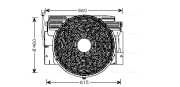 BW7517 Větrák, chlazení motoru AVA QUALITY COOLING