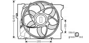 BW7523 Větrák, chlazení motoru AVA QUALITY COOLING