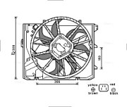 BW7528 Větrák, chlazení motoru AVA QUALITY COOLING