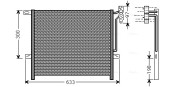 BWA5369 Kondenzátor, klimatizace AVA QUALITY COOLING