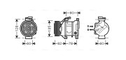 BWAK316 Kompresor, klimatizace AVA QUALITY COOLING