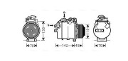 BWAK387 Kompresor, klimatizace AVA QUALITY COOLING