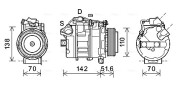 BWAK487 Kompresor, klimatizace AVA QUALITY COOLING