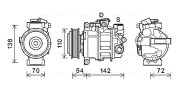 BWAK495 Kompresor, klimatizace AVA QUALITY COOLING