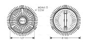 BWC327 Spojka, větrák chladiče AVA QUALITY COOLING