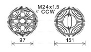 BWC392 Spojka, větrák chladiče AVA QUALITY COOLING