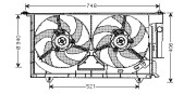 CN7525 Větrák, chlazení motoru AVA QUALITY COOLING