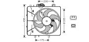 CN7527 Větrák, chlazení motoru AVA QUALITY COOLING