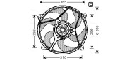 CN7531 Větrák, chlazení motoru AVA QUALITY COOLING