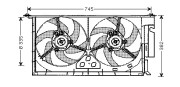 CN7543 Větrák, chlazení motoru AVA QUALITY COOLING