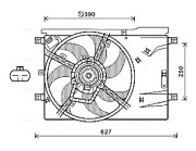 CN7550 Větrák, chlazení motoru AVA QUALITY COOLING