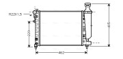 CNA2115 Chladič, chlazení motoru AVA QUALITY COOLING