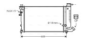 CNA2121 Chladič, chlazení motoru AVA QUALITY COOLING