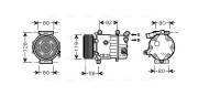 CNAK255 Kompresor, klimatizace AVA QUALITY COOLING