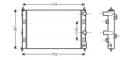 CRA2076 Chladič, chlazení motoru AVA QUALITY COOLING