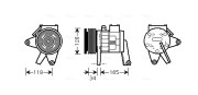 CRAK065 Kompresor, klimatizace AVA QUALITY COOLING