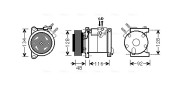 CRAK102 Kompresor, klimatizace AVA QUALITY COOLING