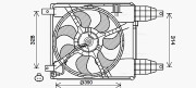 CT7504 Větrák, chlazení motoru AVA QUALITY COOLING