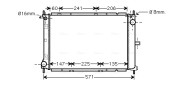 DN2249 Chladič, chlazení motoru AVA QUALITY COOLING