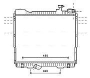 DN2348 Chladič, chlazení motoru AVA QUALITY COOLING