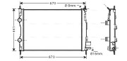 DN2361 Chladič, chlazení motoru AVA QUALITY COOLING