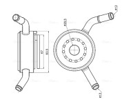 DN3490 Olejový chladič, motorový olej AVA QUALITY COOLING