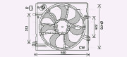 DN7536 Větrák, chlazení motoru AVA QUALITY COOLING