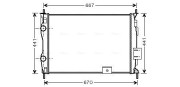 DNA2279 Chladič, chlazení motoru AVA QUALITY COOLING