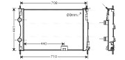 DNA2288 Chladič, chlazení motoru AVA QUALITY COOLING