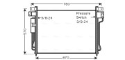 DNA5299D Kondenzátor, klimatizace AVA QUALITY COOLING