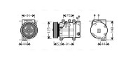 DNAK259 Kompresor, klimatizace AVA QUALITY COOLING