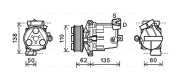 DNK343 Kompresor, klimatizace AVA QUALITY COOLING