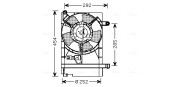 DW7512 Větrák, chlazení motoru AVA QUALITY COOLING