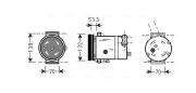 DWAK018 Kompresor, klimatizace AVA QUALITY COOLING