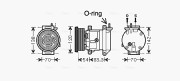 DWAK071 Kompresor, klimatizace AVA QUALITY COOLING