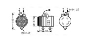 DWAK079 Kompresor, klimatizace AVA QUALITY COOLING