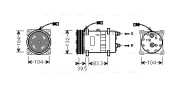 UVAK059 Kompresor, klimatizace AVA QUALITY COOLING