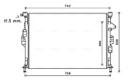 FD2581 Chladič, chlazení motoru AVA QUALITY COOLING