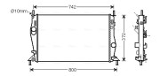 FDA2596 Chladič, chlazení motoru AVA QUALITY COOLING